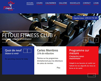creation site web tunisie, fetoui fitness club